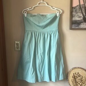 J. Crew Polished Seaglass Day To Night Strapless Taffeta Dress Size 10